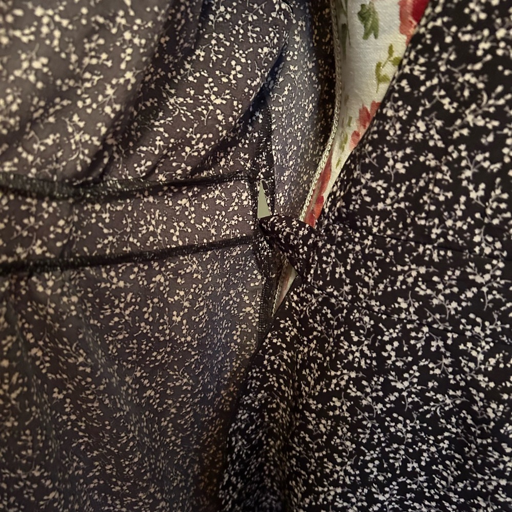 Floral Black Wrap Dress - Picture 3 of 3